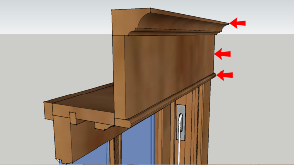 diagram of a window highlighting the header