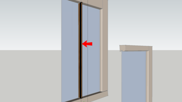 diagram of a window sash highlighting the muntin 