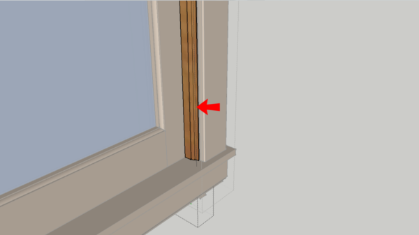 diagram of a window highlighting the sash cords