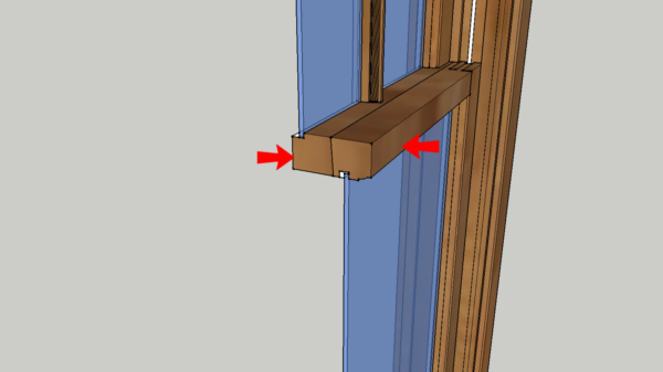 diagram of a window highlighting the weight